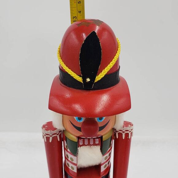 Vintage Nutcracker Red Soldier Christmas Winter Holiday Decor Taiwan 13" - Picture 11 of 16